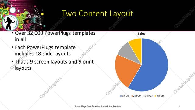 Two Content presentation slide layout