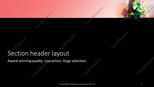 Section Header presentation slide layout