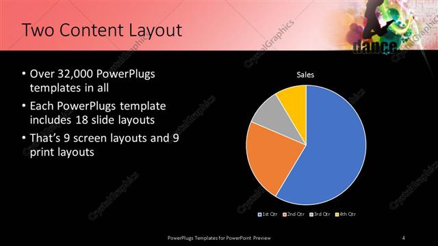 Two Content presentation slide layout