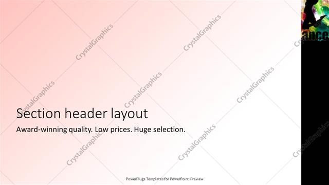 Section Header presentation slide layout