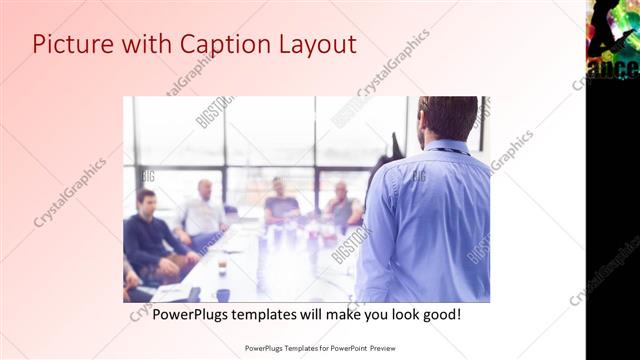 Picture with Caption presentation slide layout