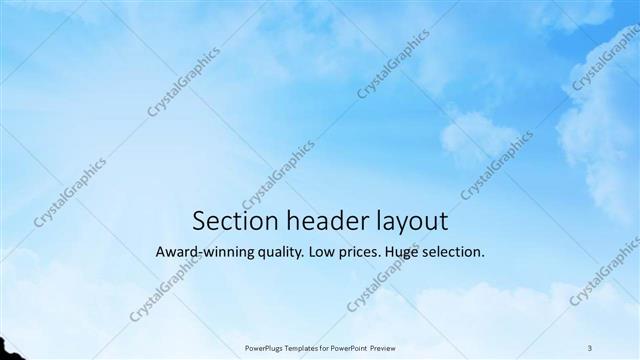 Section Header presentation slide layout