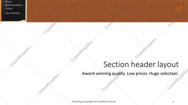 Section Header presentation slide layout