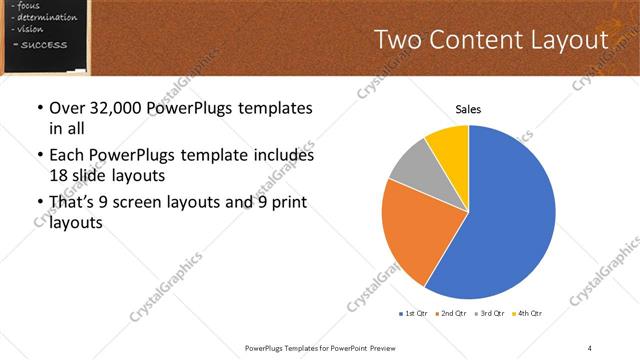 Two Content presentation slide layout