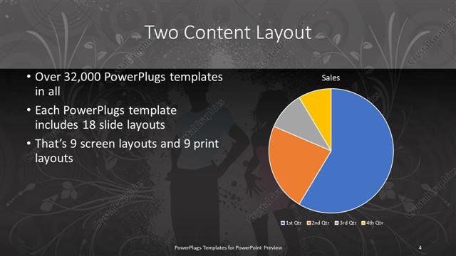 Two Content presentation slide layout
