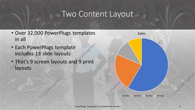 Two Content presentation slide layout