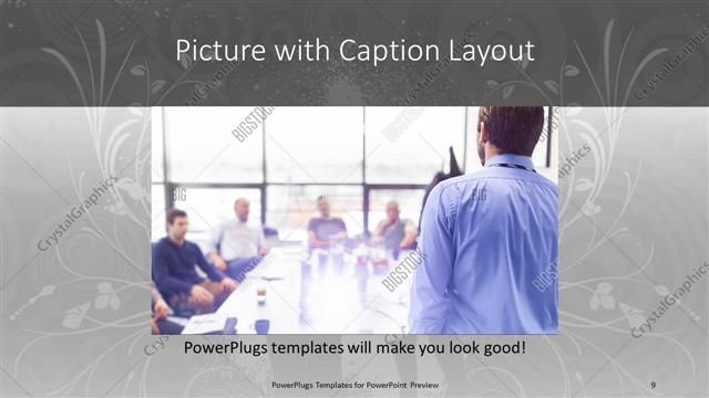 Picture with Caption presentation slide layout