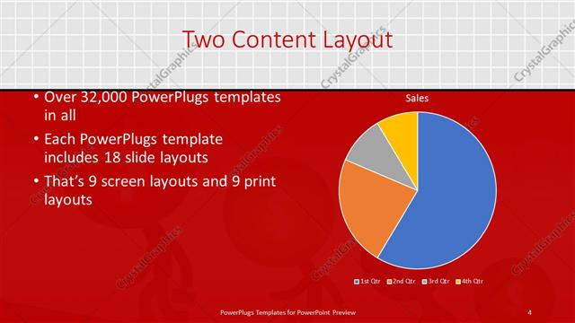 Two Content presentation slide layout