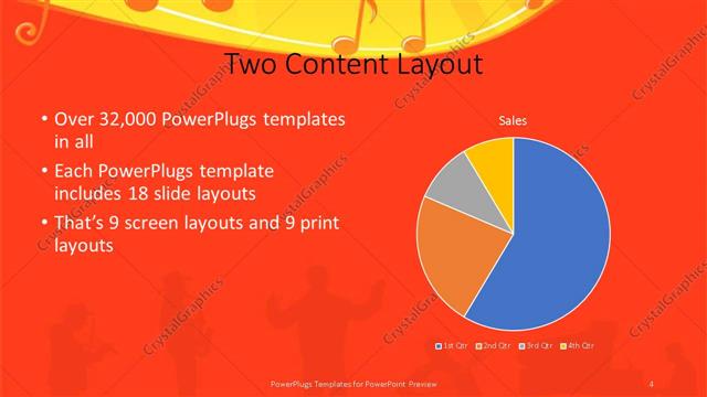 Two Content presentation slide layout