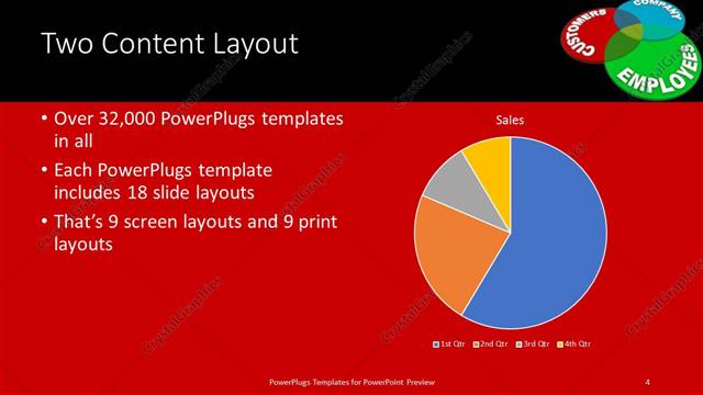 Two Content presentation slide layout