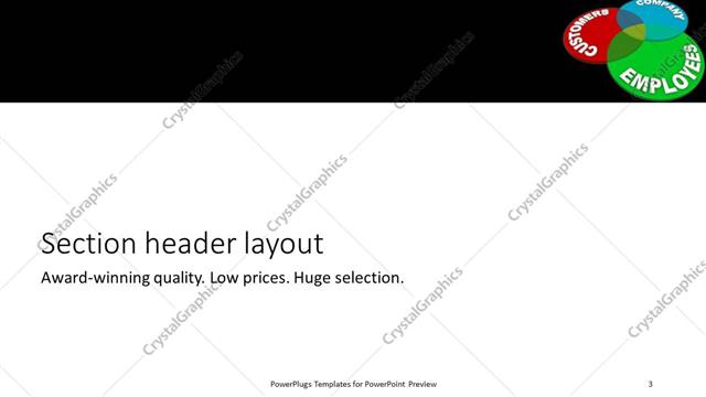 Section Header presentation slide layout