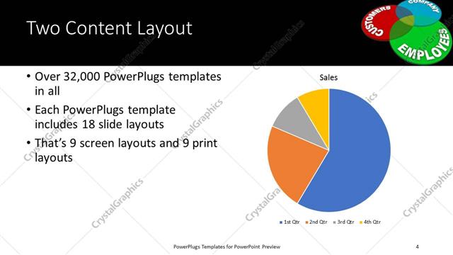 Two Content presentation slide layout