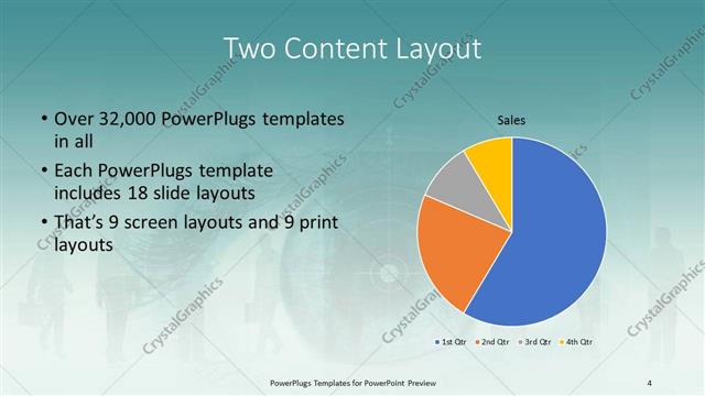 Two Content presentation slide layout
