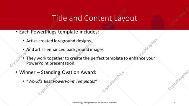 Title and Content presentation slide layout