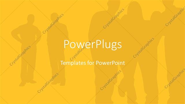 Presentation with corporate - Silhouette of people blurred in yellow background?