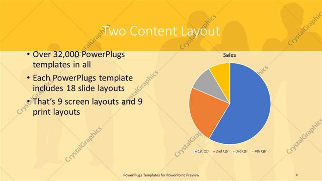 Two Content presentation slide layout