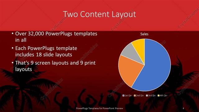 Two Content presentation slide layout