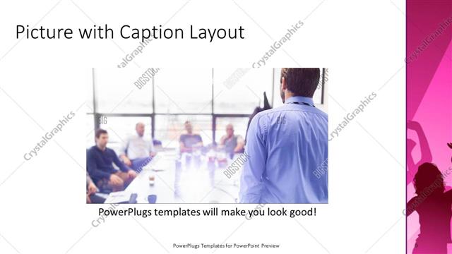 Picture with Caption presentation slide layout