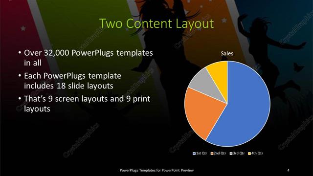 Two Content presentation slide layout