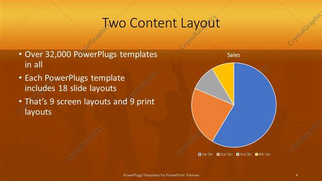 Two Content presentation slide layout