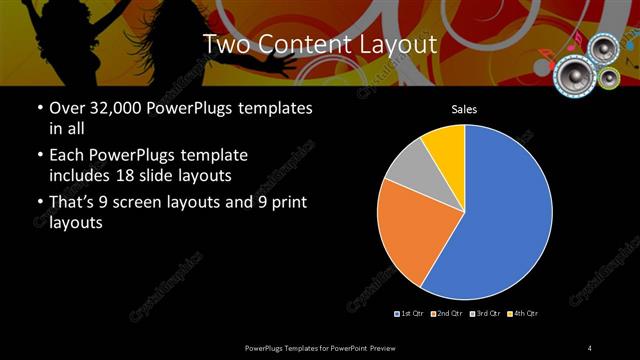 Two Content presentation slide layout