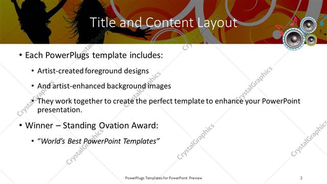 Title and Content presentation slide layout