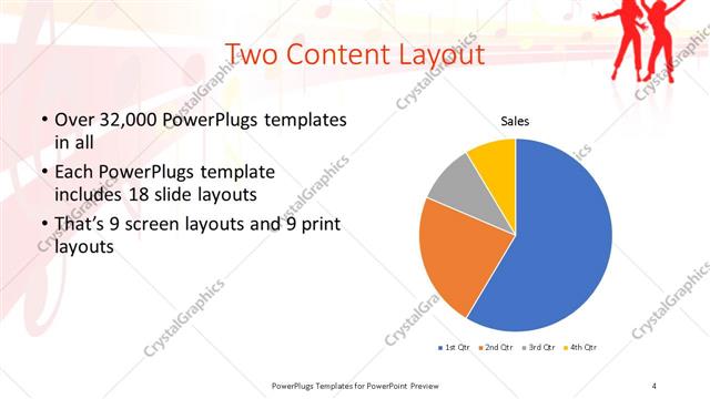 Two Content presentation slide layout