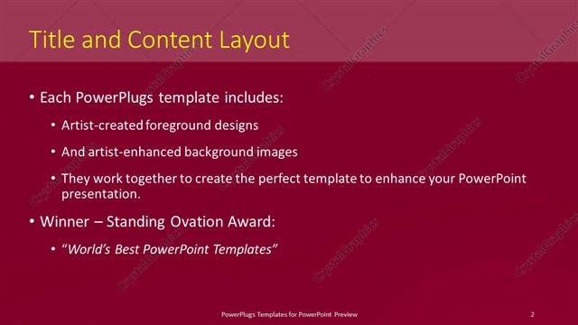 Title and Content presentation slide layout
