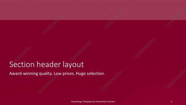 Section Header presentation slide layout
