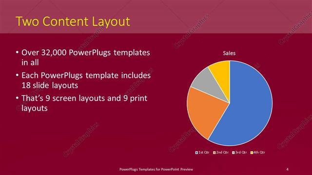 Two Content presentation slide layout