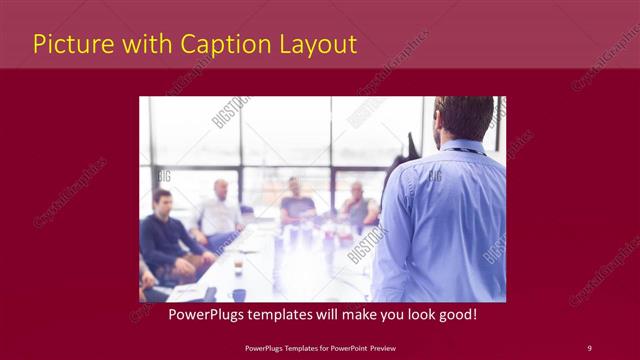 Picture with Caption presentation slide layout