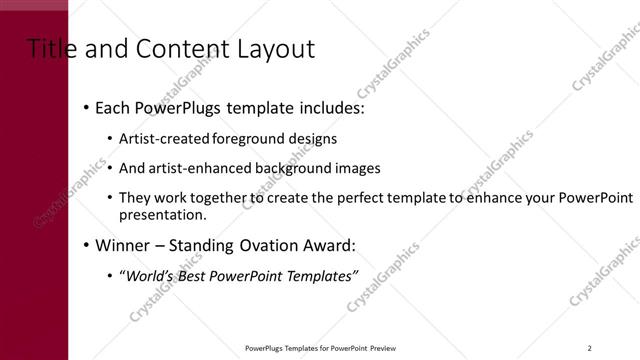 Title and Content presentation slide layout