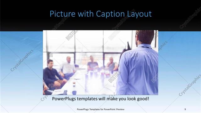Picture with Caption presentation slide layout