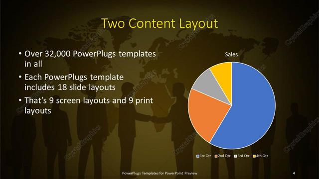 Two Content presentation slide layout