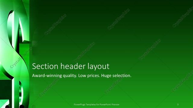 Section Header presentation slide layout