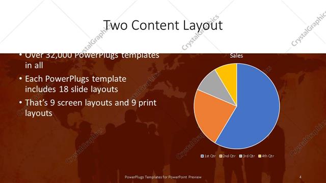 Two Content presentation slide layout