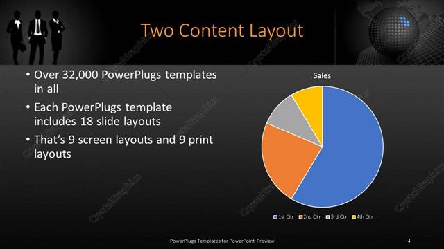 Two Content presentation slide layout