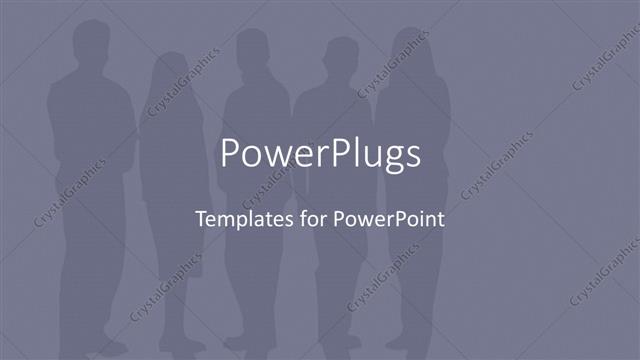  Presentation with corporate - Silhouette of people standing together in Grey background?