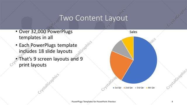 Two Content presentation slide layout