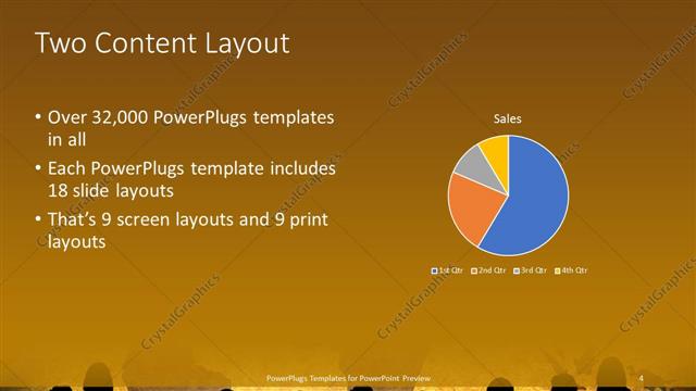 Two Content presentation slide layout