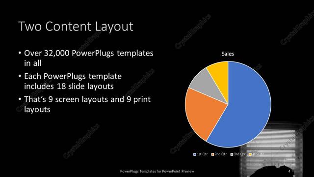 Two Content presentation slide layout