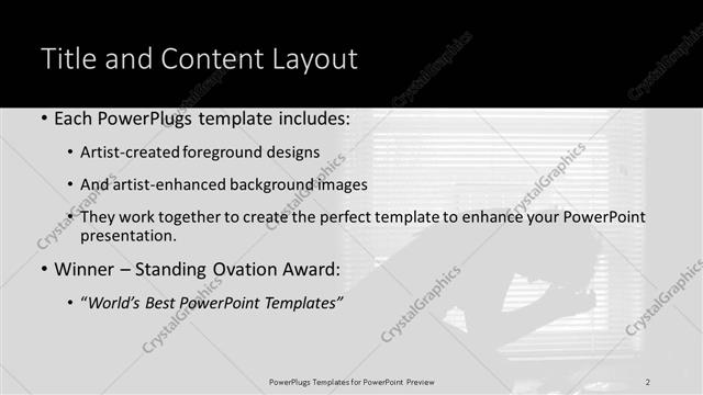 Title and Content presentation slide layout