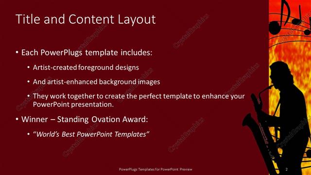 Title and Content presentation slide layout