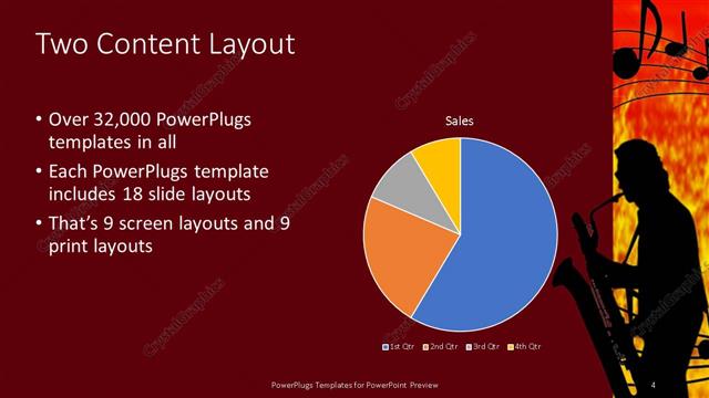 Two Content presentation slide layout