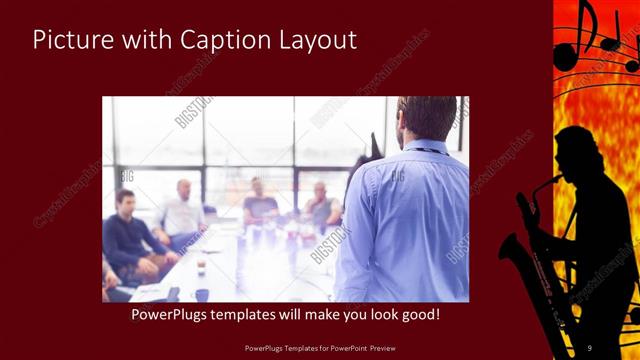Picture with Caption presentation slide layout