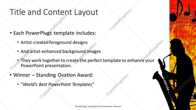 Title and Content presentation slide layout
