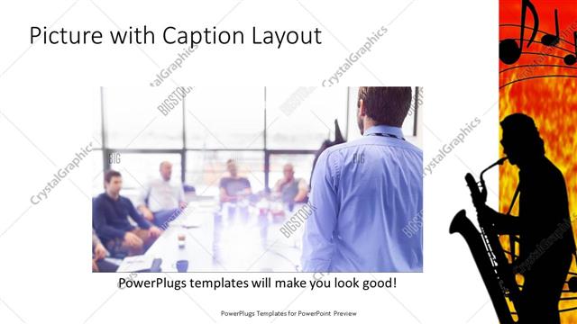 Picture with Caption presentation slide layout