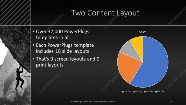 Two Content presentation slide layout