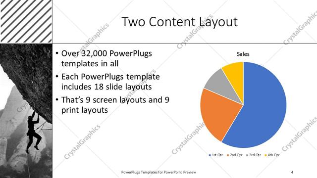 Two Content presentation slide layout