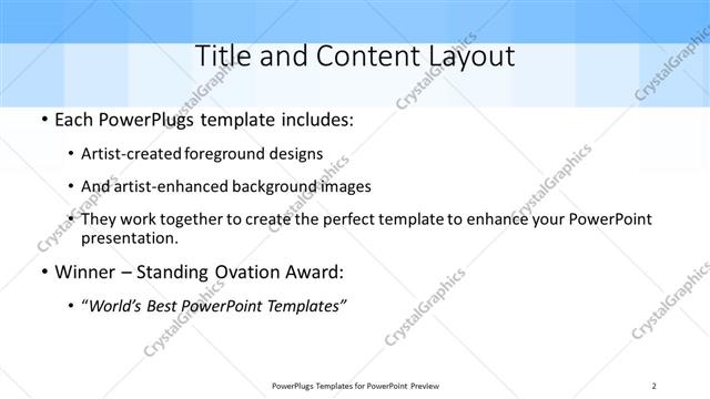 Title and Content presentation slide layout